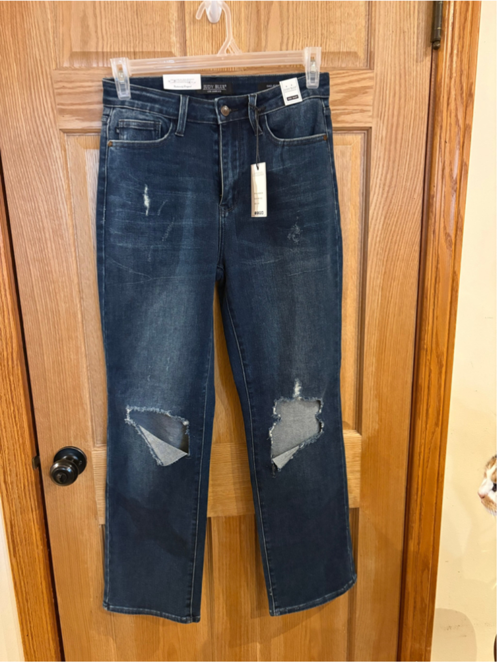 Women's Judy Blue High Rise Distressed Dad Jeans Blue Size 7/28